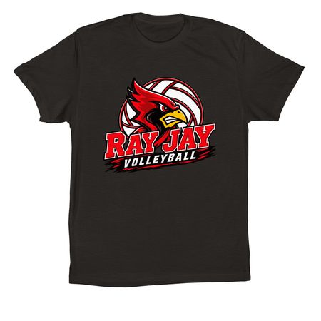 Ray jay volleyball, a Black Premium Cotton Tee