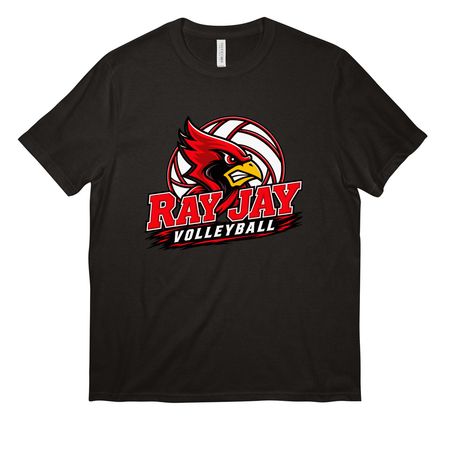 Ray jay volleyball, a Deep Black All-American Unisex Tee