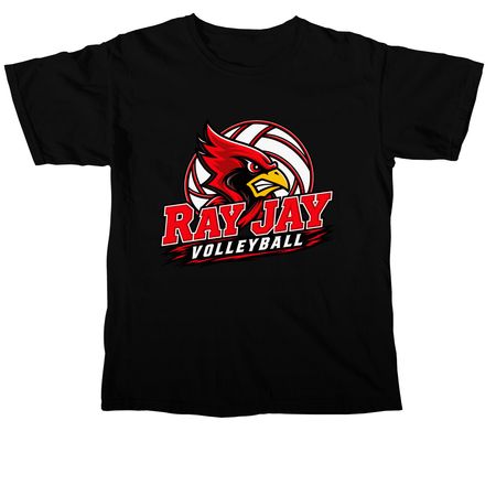 Ray jay volleyball, a Black Comfort Colors Unisex Tee