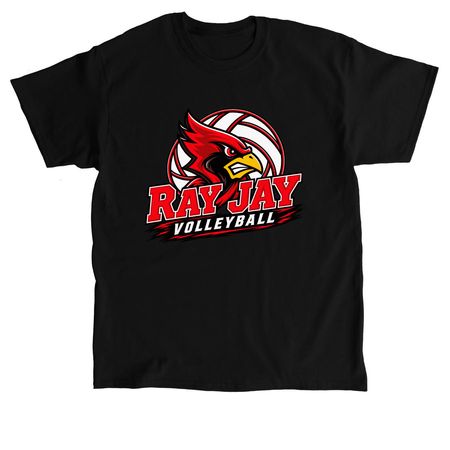 Ray jay volleyball, a Black Classic Unisex Tee