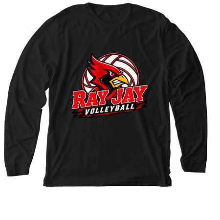 Ray jay volleyball, a Solid Black Blend Premium Long Sleeve Tee