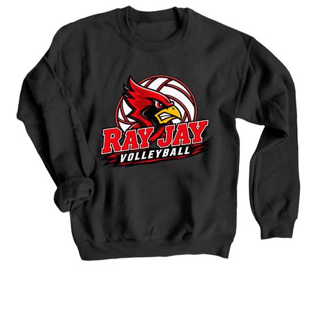 Ray jay volleyball, a Black Crewneck Sweatshirt