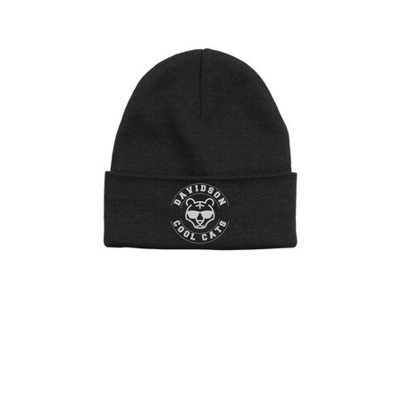 COOL CATS BEANIES, a Black Printed Base Camp Beanie