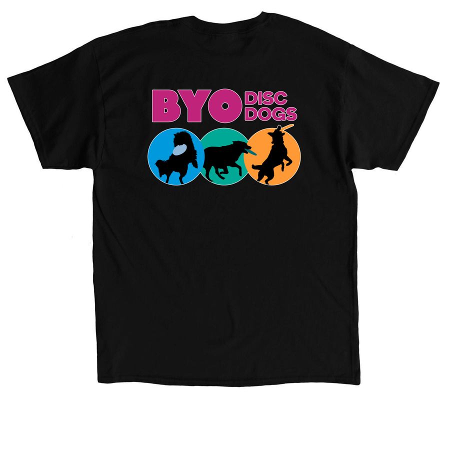 BYO (Finn Front), a Black Classic Unisex Tee (back-view)