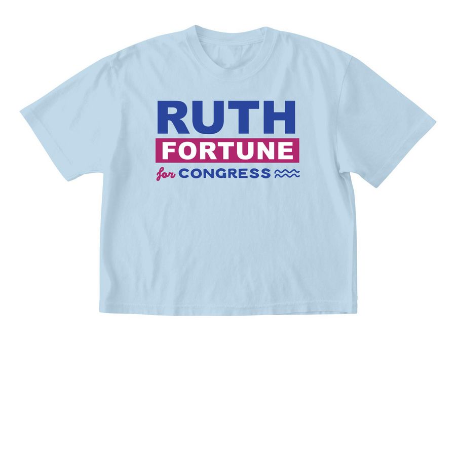 Ruth Fortune for Congress Cropped Tee, a Chambray Comfort Colors Boxy Tee