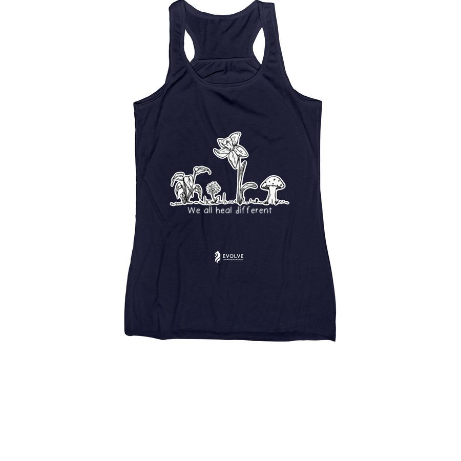 Healing Differently Racerback Tank, a Navy Women's Racerback