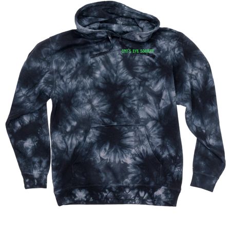 Classic Logo, a Black Tie Dyed Pullover Hoodie