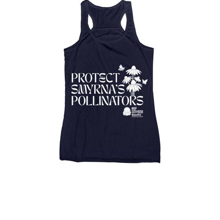 Protect Smyrna's Pollinators, a Navy Women's Racerback