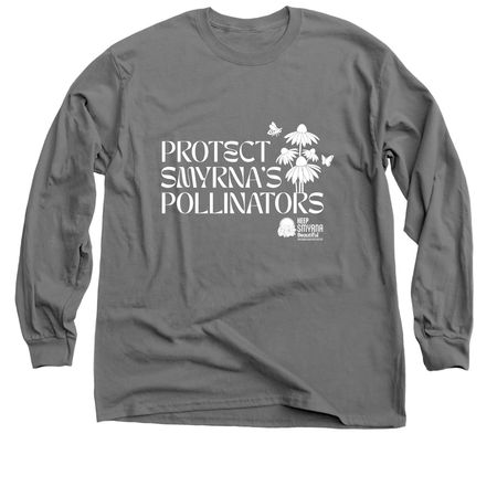 Protect Smyrna's Pollinators, a Charcoal Classic Long Sleeve Tee
