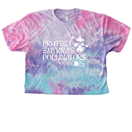 Protect Smyrna's Pollinators, a Cotton Candy Women's Tie Dye Cropped Tee