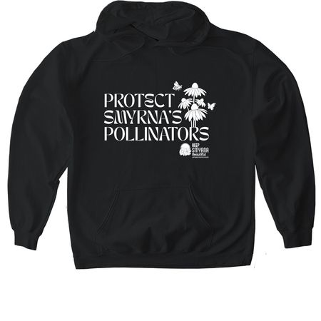 Protect Smyrna's Pollinators, a Black Gildan Softstyle Pullover Hoodie