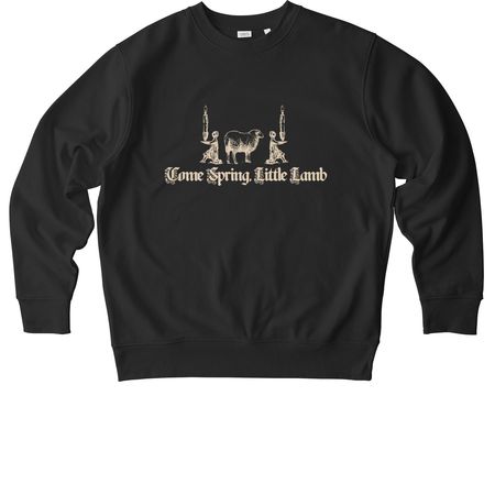 Come Spring, Little Lamb (Crewneck), a Black Stanley/Stella Unisex Changer 2.0 Crewneck Sweatshirt