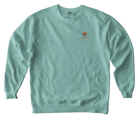 Mockingbird and Prickly Pear, a Seafoam Comfort Colors Crewneck Sweatshirt