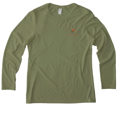 Mockingbird and Prickly Pear, a Olive You Green Allmade Eco Triblend Women?s Long Sleeve Tee