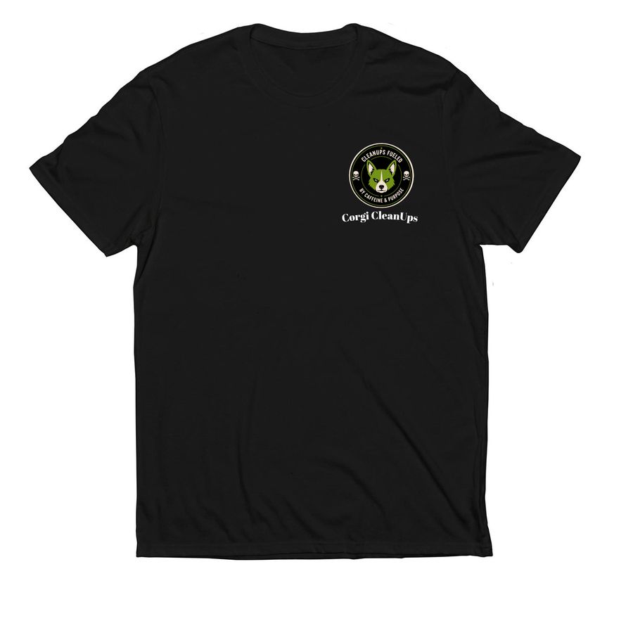Corgi CleanUps Crew Brewed Wild Cleaned Right, a Deep Black Allmade Eco Triblend Unisex Tee