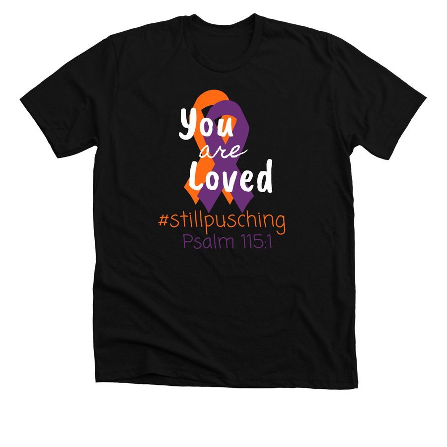 Still Pusching, a Solid Black Blend Premium Unisex Tee