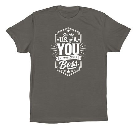 You Are The Boss shirt, a Asphalt Premium Cotton Tee
