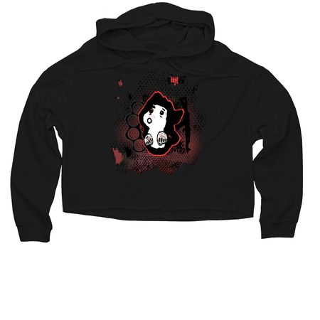 PowPow, a Black Women?s Lightweight Cropped Hoodie