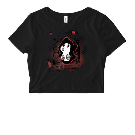 PowPow, a Black Women's Fitted Cropped Tee
