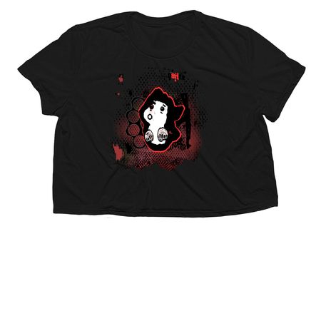 PowPow, a Black Women?s Flowy Cropped Tee