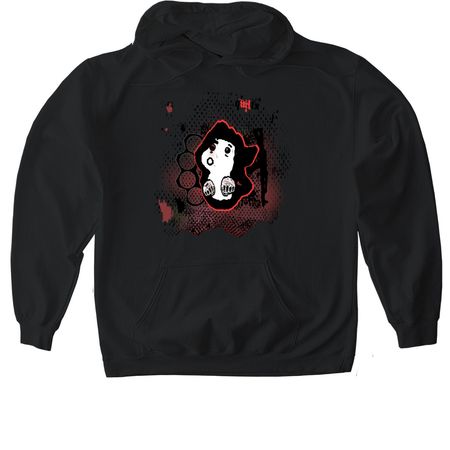 PowPow, a Black Gildan Softstyle Pullover Hoodie