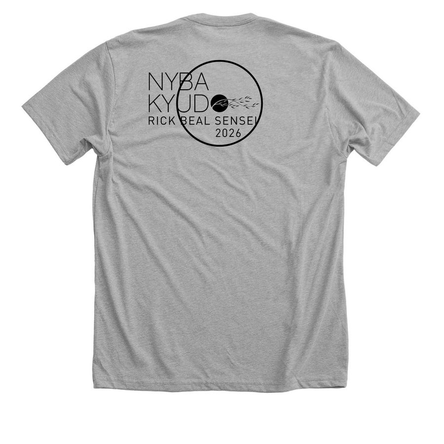 NYBA KYUDO ? RICK BEAL SENSEI 2026, a Athletic Heather Premium Unisex Tee (back-view)