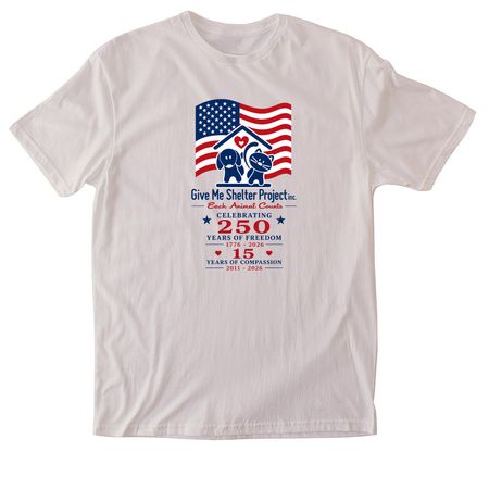 250 Years of Freedom &15 Yrs of Compassion, a Ice Grey Softstyle Cotton Tee