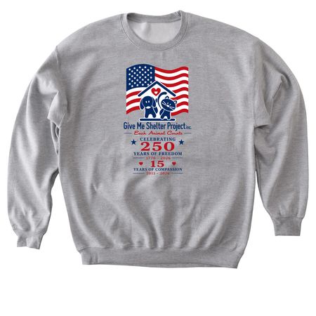 250 Years of Freedom &15 Yrs of Compassion, a Sport Grey Softstyle Crewneck Sweatshirt