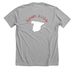 Help me study abroad in spain, a Athletic Heather Premium Unisex Tee (back-view)