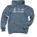 Peace Love Bark, a Indigo Pullover Hoodie