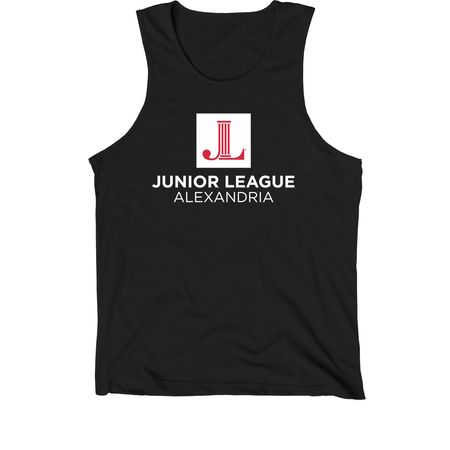 White LOGO, a Black Premium Cotton Tank