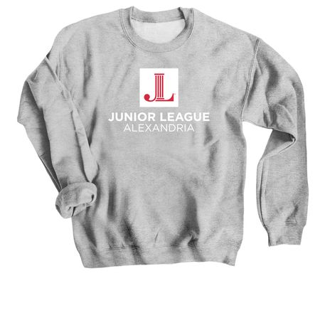 White LOGO, a Sport Grey Crewneck Sweatshirt