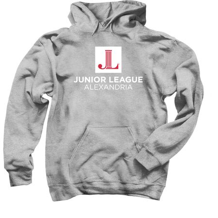 White LOGO, a Sport Grey Pullover Hoodie