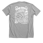 Here's Brucey!&nbsp;, a Athletic Heather Premium Unisex Tee (back-view)