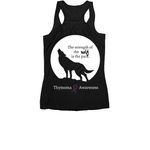#JDstrong, a Black Women's Racerback (back-view)