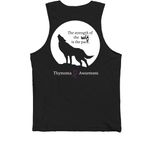 #JDstrong, a Black Premium Cotton Tank (back-view)