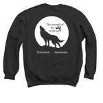 #JDstrong, a Black Crewneck Sweatshirt (back-view)