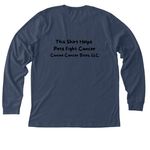 Pets Fight Cancer, a Heather Navy Premium Long Sleeve Tee (back-view)