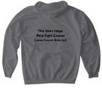Pets Fight Cancer, a Charcoal Gildan Softstyle Pullover Hoodie (back-view)