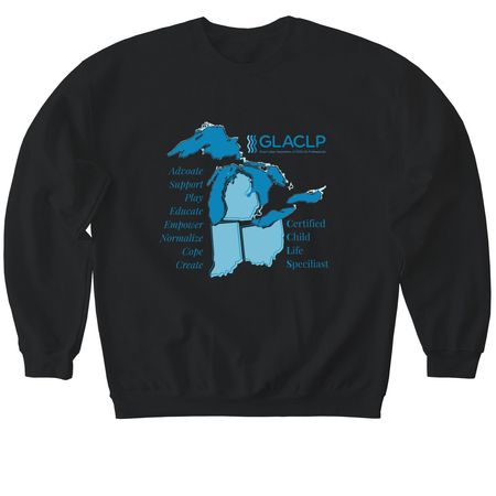 GLACLP, a Black Softstyle Crewneck Sweatshirt