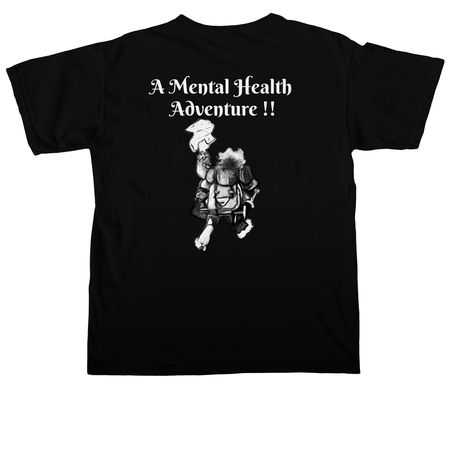 Mental Health Adventures, a Black Comfort Colors Unisex Tee (back-view)