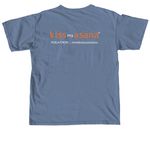 Kiss My Asana 2026, a Blue Jean Comfort Colors Unisex Tee (back-view)