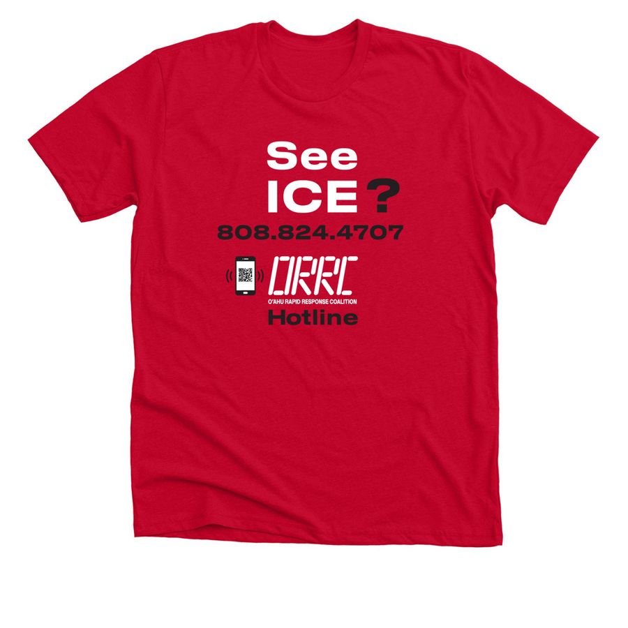 Red Shirts (design on front only), a Solid Red Blend Premium Unisex Tee