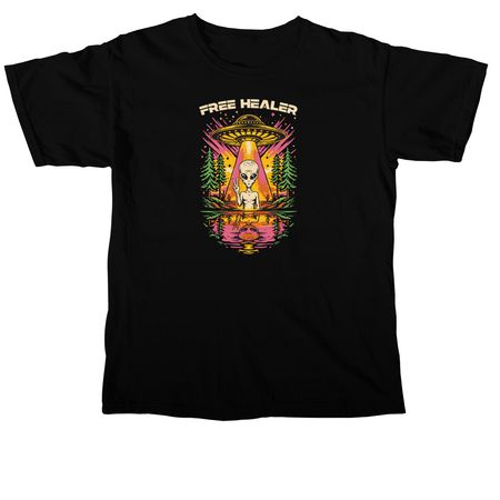 FREE HEALER, a Black Comfort Colors Unisex Tee