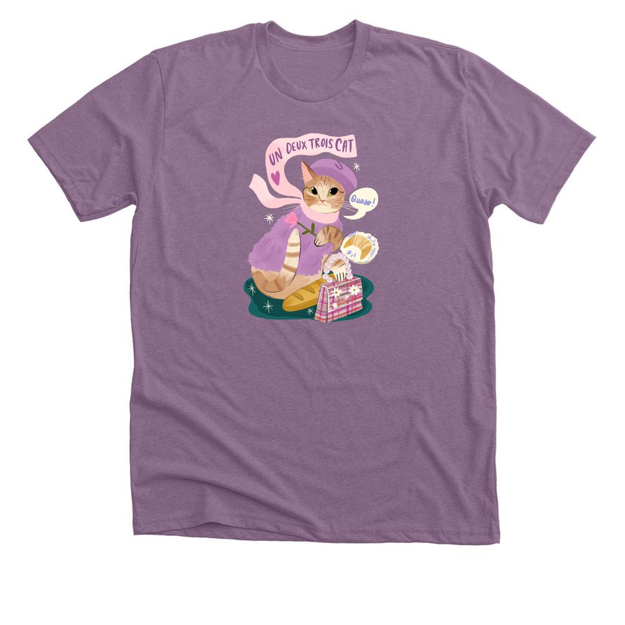 Frenchy French Honeybelle, a Heather Purple Premium Unisex Tee