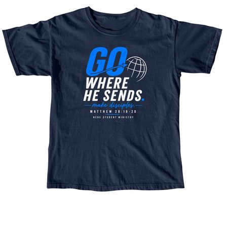 NEBC Youth - Go, a True Navy Comfort Colors Unisex Tee