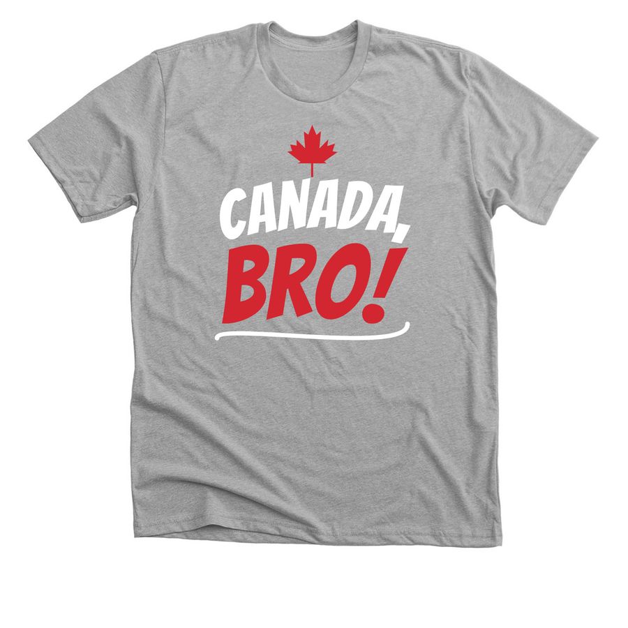 Canada Bro Maple Leaf Edition Tee, a Athletic Heather Premium Unisex Tee