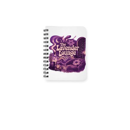 Lavender Lounge Journal, a White Spiral Notebook
