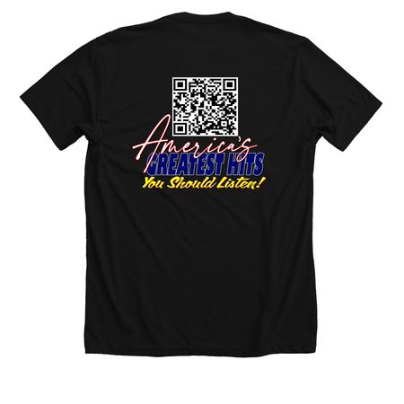 AGH Nancy version, a Solid Black Blend Premium Unisex Tee (back-view)