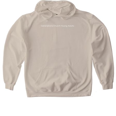 Generations Church Young Adults, a Sand Gildan Softstyle Pullover Hoodie